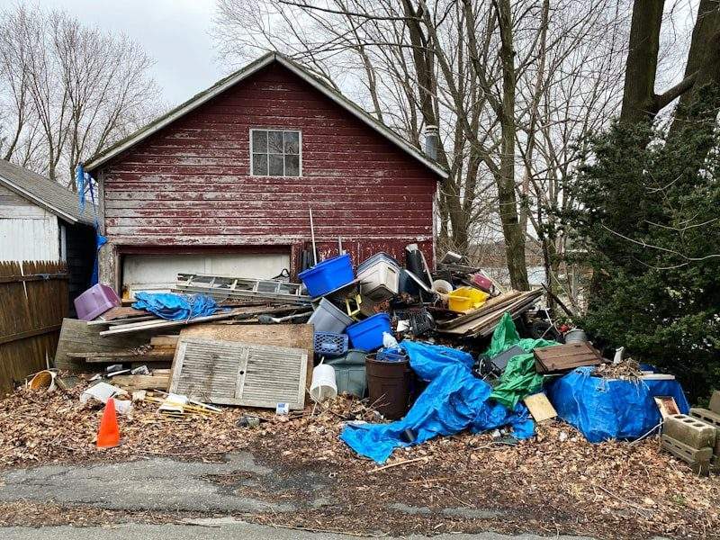 Full garage before cleanout in Marysville, WA